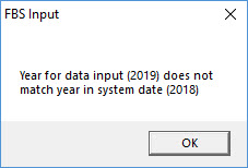 Input year warning