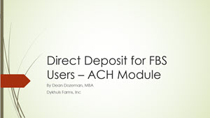 Direct Deposit-ACH